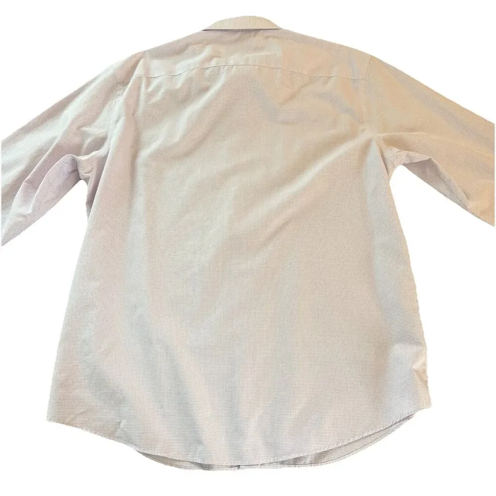 UNTUCKit Slim Fit Wrinkle Free Stonington Button Up Shirt Size XL Pink Checked